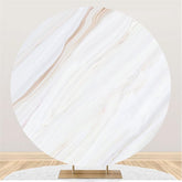 Lofaris Milky White Irregular Pattern Circle Backdrop For Party